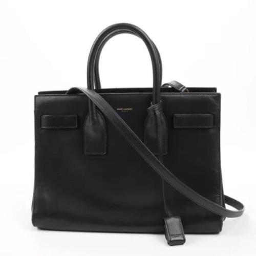 Pre-owned Leather handbags Yves Saint Laurent Vintage , Black , Dames