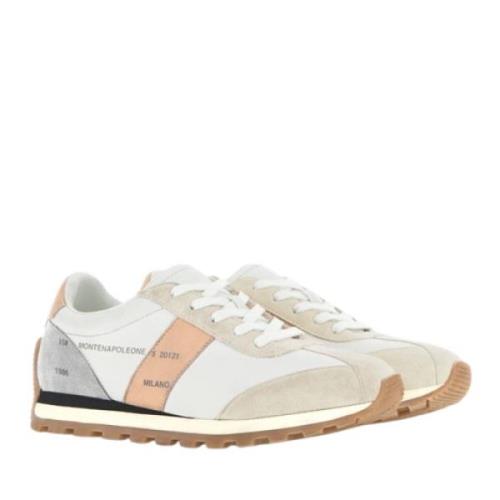 Gepaneelde Sneakers met Tekstprint Hogan , White , Dames