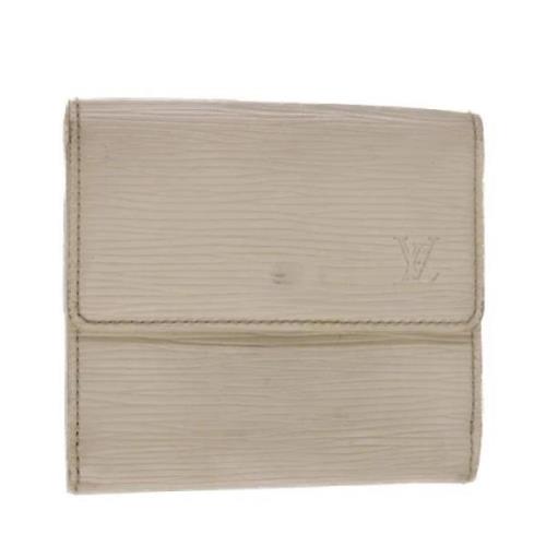 Pre-owned Leather wallets Louis Vuitton Vintage , Beige , Dames