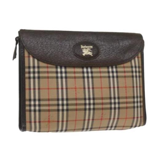 Pre-owned Canvas clutches Burberry Vintage , Brown , Dames