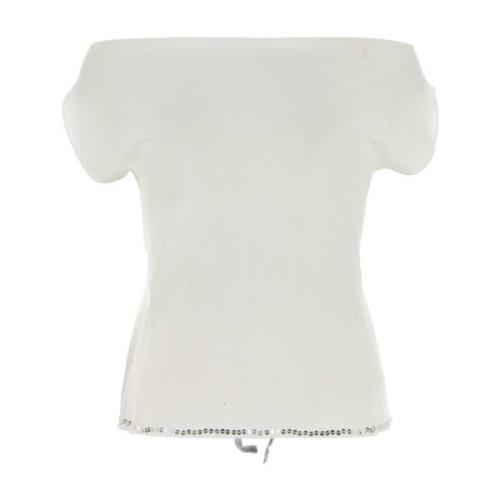 Witte Katoenen Cala Top Gimaguas , White , Dames