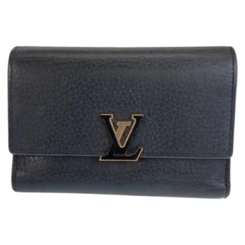 Pre-owned Leather wallets Louis Vuitton Vintage , Black , Dames