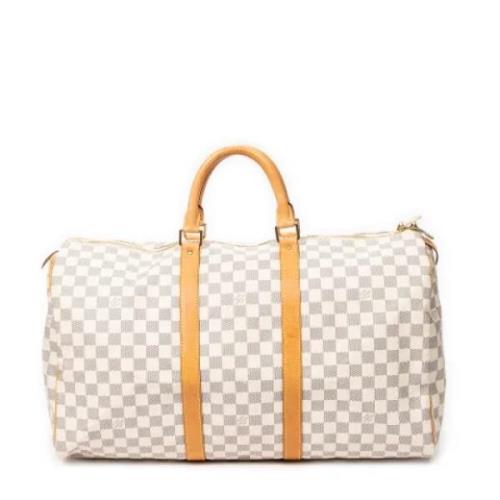 Pre-owned Coated canvas handbags Louis Vuitton Vintage , White , Dames