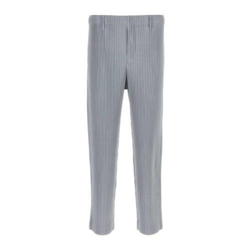 Poederblauwe polyester broek Issey Miyake , Blue , Heren