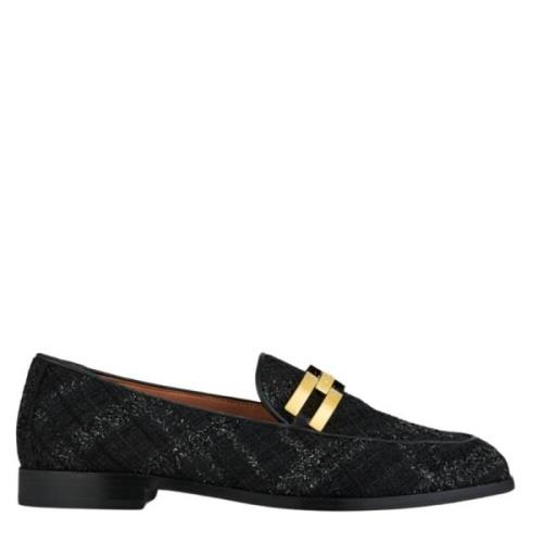 Italiaanse Bouckle' Slip-On Leren Loafers Aquazzura , Black , Dames