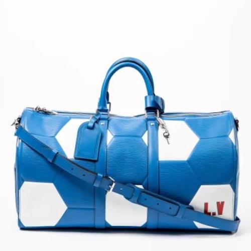 Pre-owned Leather handbags Louis Vuitton Vintage , Blue , Dames