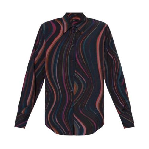 Blauw Overhemd Met Grafische Print En Knopen Paul Smith , Multicolor ,...