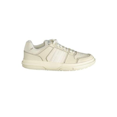 Witte polyester sneakers met veters, contrastdetails, logo Tommy Hilfi...