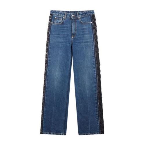 Blauwe Denim Jeans Kantinzetten Stella McCartney , Blue , Dames