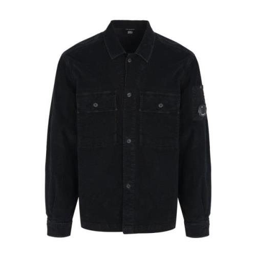 Zwarte Corduroy Utility Overshirt C.p. Company , Black , Heren