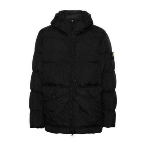 Zwarte Jassen voor Mannen Stone Island , Black , Heren