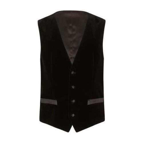 Stijlvolle Vest voor Mannen Dolce & Gabbana , Black , Heren