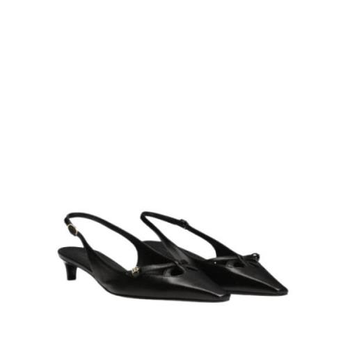 Nappa Silk Slingback Pumps Dolce & Gabbana , Black , Dames