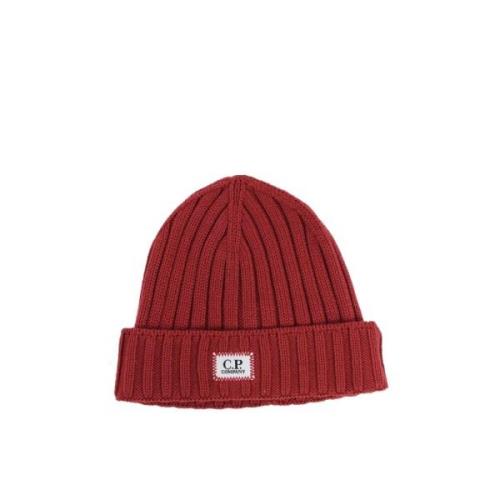 Rode Wol Beanie Muts C.p. Company , Red , Unisex