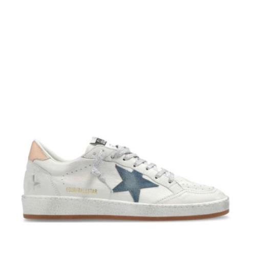 Vintage Ball Star Sneakers Wit/Blauw/Roze Golden Goose , White , Dames