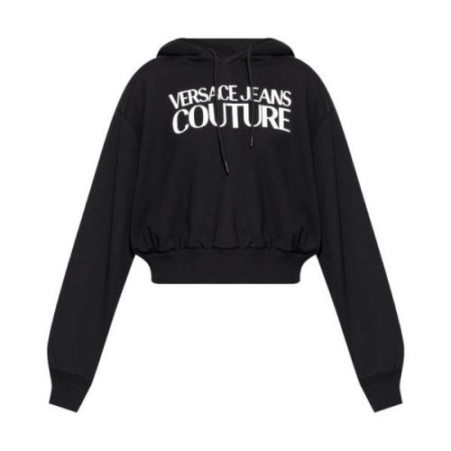 Zwarte Sweatshirt Aw24 Casual Stijl Versace Jeans Couture , Black , Da...