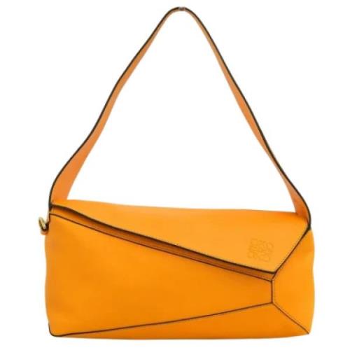 Pre-owned Leather handbags Loewe Pre-owned , Orange , Dames