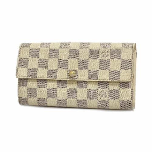 Pre-owned Fabric wallets Louis Vuitton Vintage , Beige , Dames