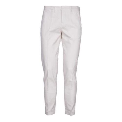 Crème Capri Broek met Zakken Fay , White , Heren