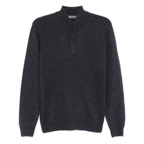 Luxe Cashmere/Wol Gebreide Kleding Corneliani , Blue , Heren