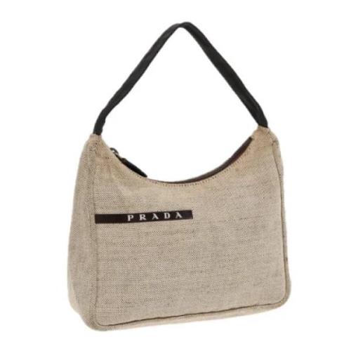 Pre-owned Canvas handbags Prada Vintage , Beige , Dames