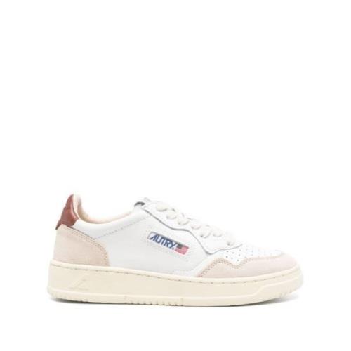 Lage Medalist Sneaker in Beige Bruin Autry , White , Dames