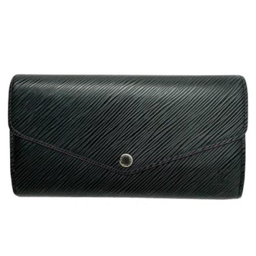 Pre-owned Leather wallets Louis Vuitton Vintage , Black , Dames