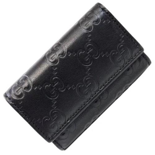 Pre-owned Leather key-holders Gucci Vintage , Black , Dames