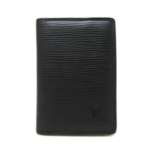 Pre-owned Leather key-holders Louis Vuitton Vintage , Black , Dames