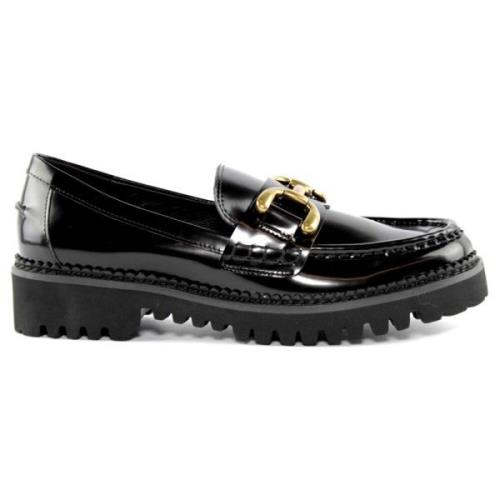 Zwarte Lakleren Loafer Schoen Bibi Lou , Black , Dames