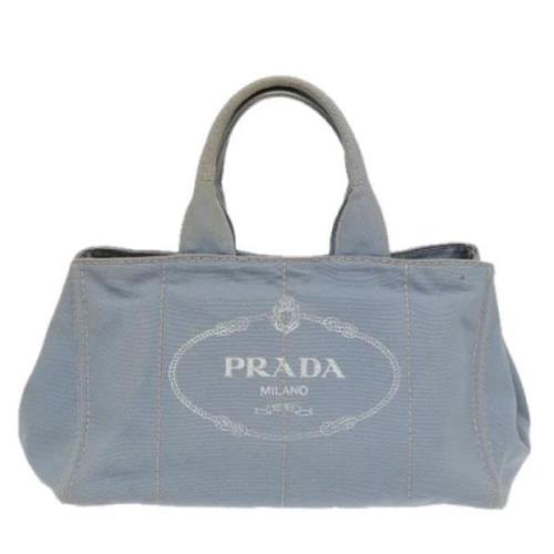 Pre-owned Canvas prada-bags Prada Vintage , Blue , Dames