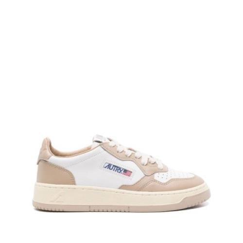 Lage Sneaker in Wit Beige Autry , White , Dames