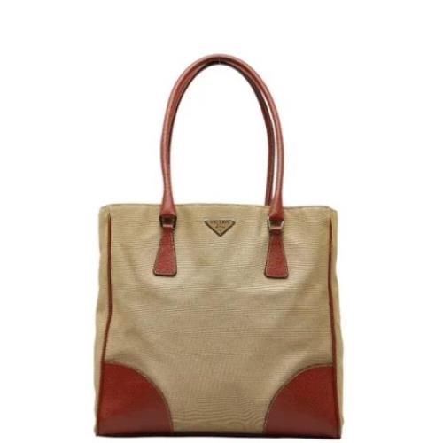 Pre-owned Canvas totes Prada Vintage , Brown , Dames