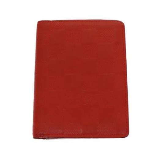 Pre-owned Leather wallets Louis Vuitton Vintage , Red , Dames