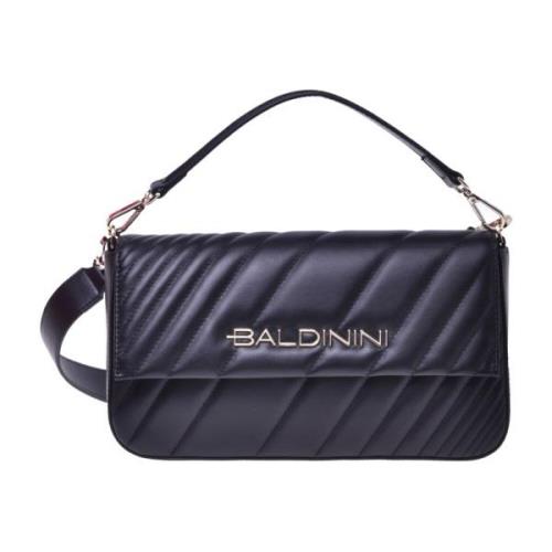 Shoulder bag in black quilted leather Baldinini , Black , Dames