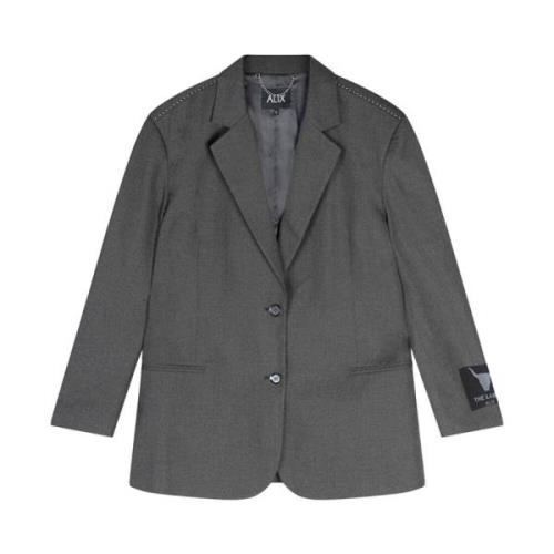 Klassieke Dames Geweven Blazer Alix The Label , Gray , Dames