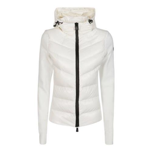 Stijlvolle Bianco Cardigan Jas Moncler , White , Dames