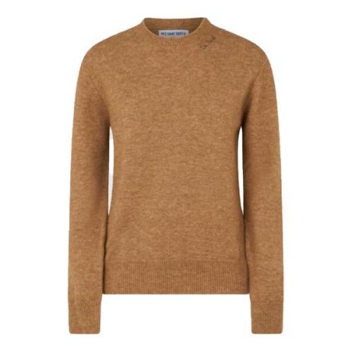 Kameel Crew Neck Sweater MC2 Saint Barth , Beige , Dames