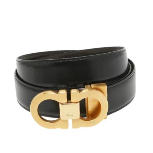 Pre-owned Leather belts Salvatore Ferragamo Pre-owned , Black , Heren