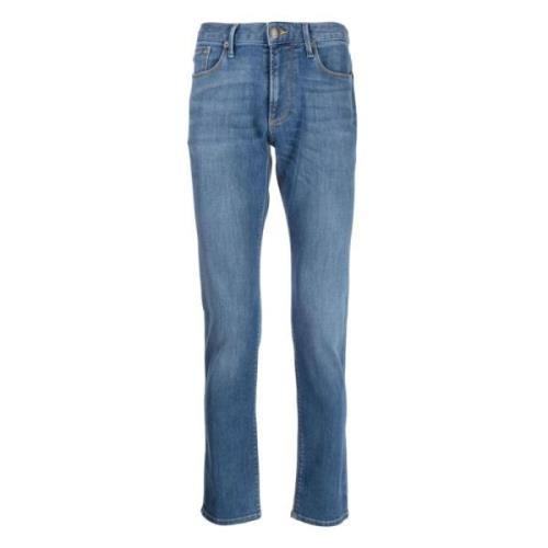 J06 Jeans, Katoen-Elastan Mix, 5 Zakken Emporio Armani , Blue , Heren