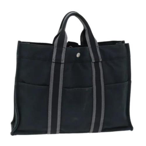 Pre-owned Canvas handbags Hermès Vintage , Black , Dames