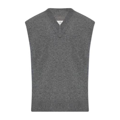 V-hals vest Maison Margiela , Gray , Heren