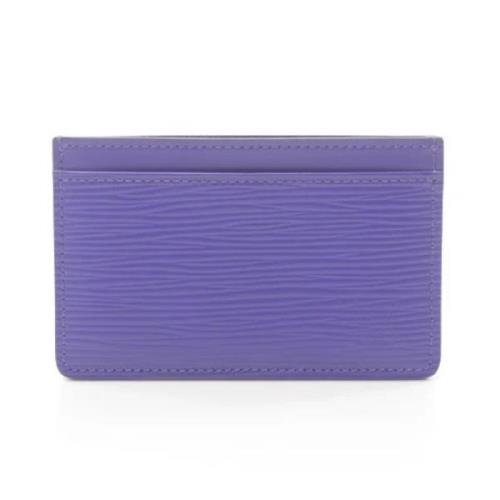 Pre-owned Leather wallets Louis Vuitton Vintage , Purple , Dames