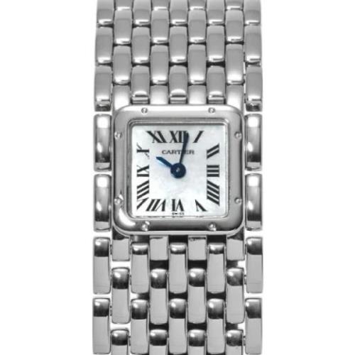 Pre-owned Stainless Steel watches Cartier Vintage , White , Dames