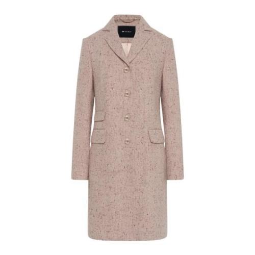 Elegant Cashmere Coat Kiton , Pink , Dames