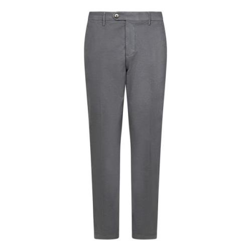 Slim Fit Grijze Broek met Gestreken Plooi Michael Coal , Gray , Heren