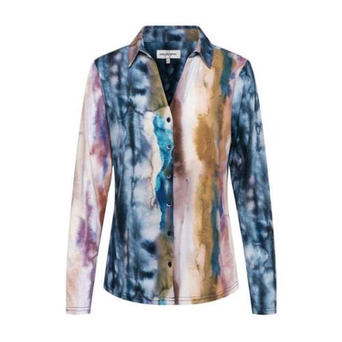 Marmer Blouse Lange Mouw &Co Woman , Multicolor , Dames