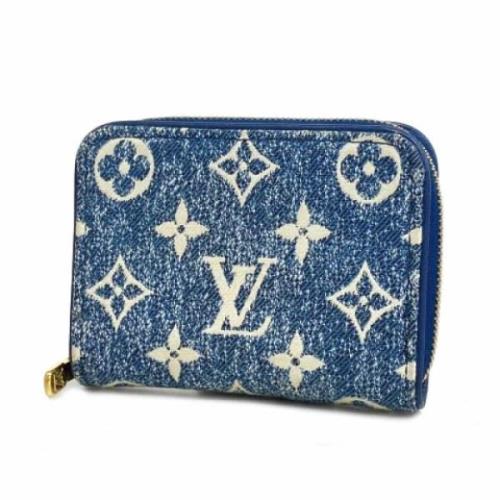 Pre-owned Fabric wallets Louis Vuitton Vintage , Blue , Dames