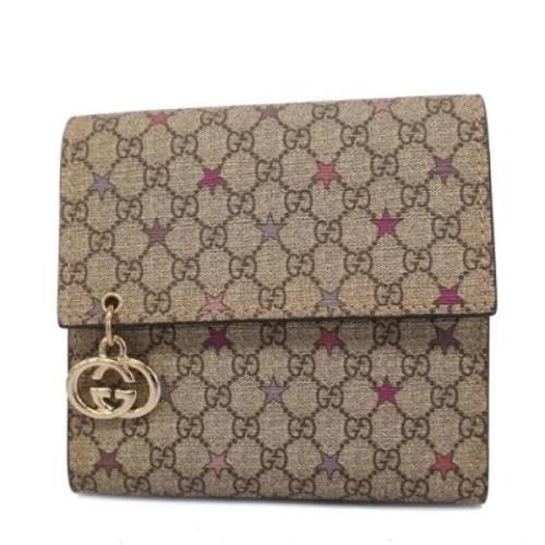 Pre-owned Fabric wallets Gucci Vintage , Brown , Dames