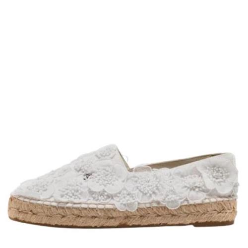 Pre-owned Canvas espadrilles Chanel Vintage , White , Dames